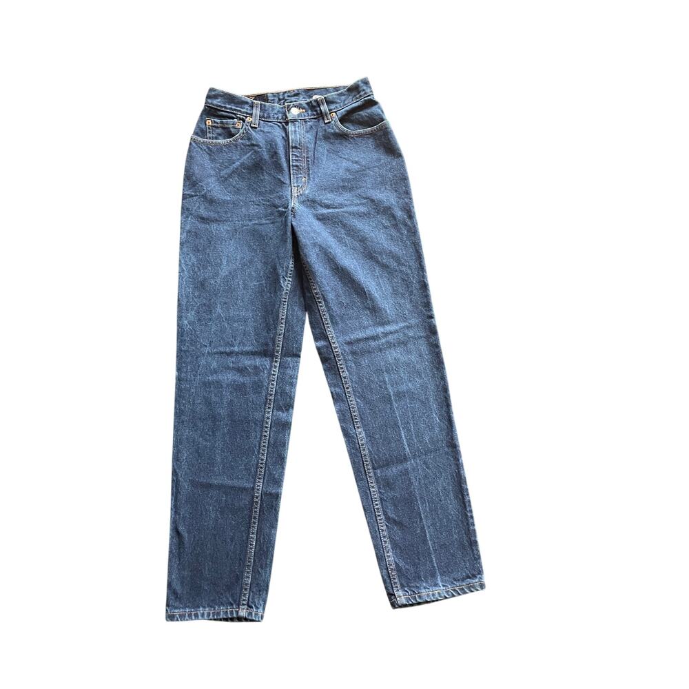 Vintage y2k Levi’s 550 Relaxed Fit Tapered Jeans Women’s Dark Wash-size 28 x 30 - Picture 2 of 6